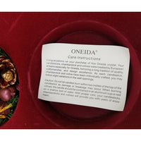 Oneida Crystal Southern Garden Set 2 Chambersticks Candles Sticks Floral Rings