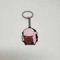 Ski the Slump God Double Sided Metal Keychain Fob Pink & Black Durag Do-rag New