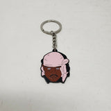 Ski the Slump God Double Sided Metal Keychain Fob Pink & Black Durag Do-rag New
