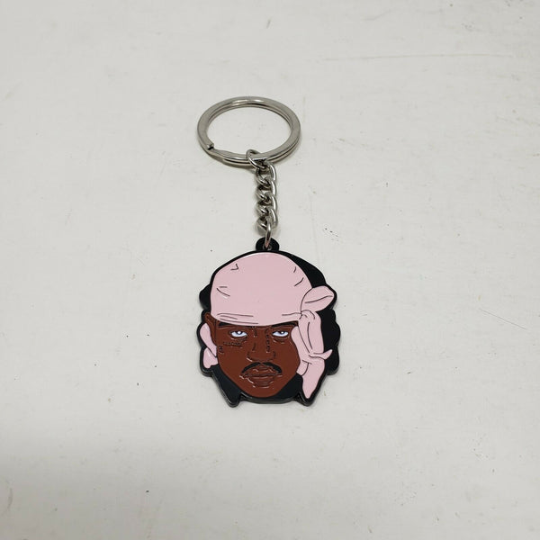Ski the Slump God Double Sided Metal Keychain Fob Pink & Black Durag Do-rag New