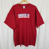 Newt Gingrich for President 2008 Campaign TShirt Mens 2XL Gildan Ultra Cotton