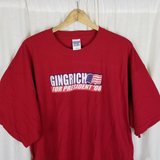 Newt Gingrich for President 2008 Campaign TShirt Mens 2XL Gildan Ultra Cotton