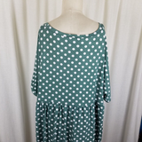 Suzanne Betro SB Polka Dot Print Empire Waist Twirl Swing Dress Womens 4X Plus