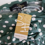 Suzanne Betro SB Polka Dot Print Empire Waist Twirl Swing Dress Womens 4X Plus
