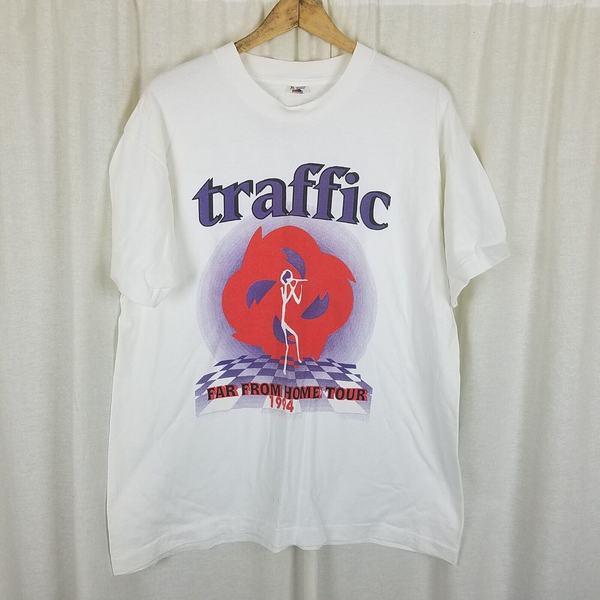 Vintage 1994 Traffic TShirt Far From Home Tour Mens XL Double Sided Concert