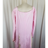 Vintage Renaissance Faire Maiden Maxi Dress Handmade Costume Womens XL 1X Pink