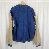 Miller Friends of the Field Denim Canvas Bomber Jacket Mens XL Vintage High Life