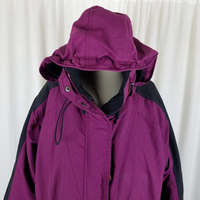 Vintage LL Bean Hooded Winter Snow Parka Jacket Womens S Thinsulate Raspberry