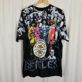 Vintage Winterland The Beatles All Over Print Double Sided TShirt Mens XL 90s