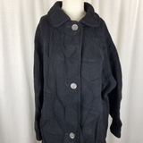 Vintage Ohrbach's 50s  Jackie O Mod MCM Check Wool Lined Peacoat Coat Womens 12