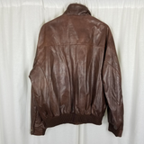Vintage Tuttle Distinctive Sportswear Leather Cafe Bomber Jacket Mens 46 Italy