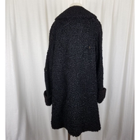 Vintage Schlosberg Persian Lambswool MCM Peacoat Coat Womens L Distressed Cutter