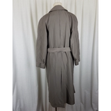 Vintage Etienne Aigner Double Breasted Belted Military Spy Trench Coat Womens 8P