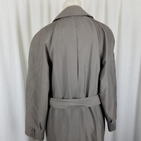 Vintage Etienne Aigner Double Breasted Belted Military Spy Trench Coat Womens 8P