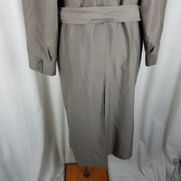 Vintage Etienne Aigner Double Breasted Belted Military Spy Trench Coat Womens 8P