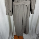 Vintage Etienne Aigner Double Breasted Belted Military Spy Trench Coat Womens 8P