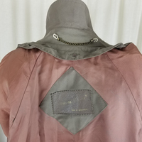 Vintage Etienne Aigner Double Breasted Belted Military Spy Trench Coat Womens 8P