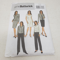 Butterick 3978 Jacket Skirt Pants Dress Suit Sewing Patterns Womens sz 6-8-10