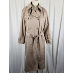 Vintage London Fog Maincoats Double Breasted Cape Top Trench Coat Womens 16P