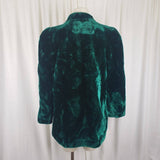 Sasson Glenoit Faux Shaggy Fur Midi Car Coat Long Jacket Womens M Emerald Green