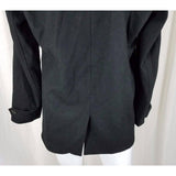 Five Four Wool Asymmetrical Button Up Peacoat Coat Shirt Jacket Mens L Black 54