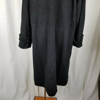 Vintage Jones New York Long Maxi Pure Wool Stroller Coat Peacoat Womens L Black