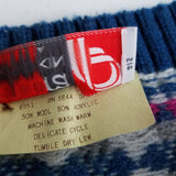 Pandora Scotchkin Wool Nordic Fair Isle Knit Henley Sweater Womens S M Jumper