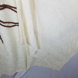 Floral Bouquet Bows Print Fuzzy Chenille Bedspread Cover Blanket Twin Double