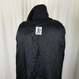 Vintage Jones New York Long Maxi Pure Wool Stroller Coat Peacoat Womens L Black