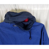 Nautica Reversible Spellout Windbreaker Jacket Mens M Racing Stripes Colorblock