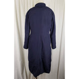 Vintage Thinsulate Insulated Lined Mock Neck Trench Coat Peacoat Womens S M Navy