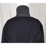 Five Four Wool Asymmetrical Button Up Peacoat Coat Shirt Jacket Mens L Black 54