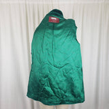 Sasson Glenoit Faux Shaggy Fur Midi Car Coat Long Jacket Womens M Emerald Green