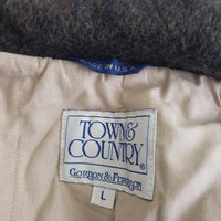 Vintage Town & Country Gordon & Ferguson Mottled Tweed Wool Bomber Jacket Mens L
