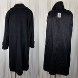 Vintage Jones New York Long Maxi Pure Wool Stroller Coat Peacoat Womens L Black