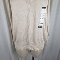 Kenneth Cole Reaction Lightweight Knit V-Neck Sweater Womens XL Oatmeal SA7001