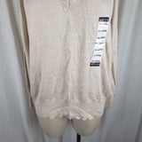Kenneth Cole Reaction Lightweight Knit V-Neck Sweater Womens XL Oatmeal SA7001