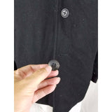 Five Four Wool Asymmetrical Button Up Peacoat Coat Shirt Jacket Mens L Black 54