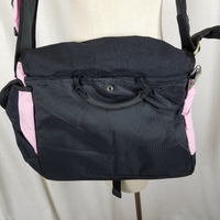 LL Bean Pink Colorblock Crossbody Flap Messenger Large Shoulder Bag Computer