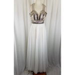 Terani Couture Beaded Goddess Dress Long Maxi Womens 2 Formal Prom Pageant Gown