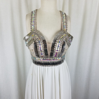 Terani Couture Beaded Goddess Dress Long Maxi Womens 2 Formal Prom Pageant Gown