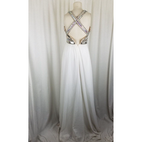 Terani Couture Beaded Goddess Dress Long Maxi Womens 2 Formal Prom Pageant Gown
