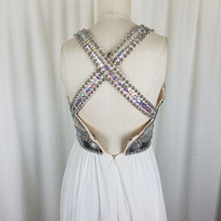 Terani Couture Beaded Goddess Dress Long Maxi Womens 2 Formal Prom Pageant Gown