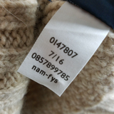 Tommy Hilfiger Lambswool Chunky Cable Knit Fishermans Sweater Mens L Cream
