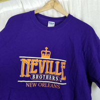 Vintage 80s 90s Neville Brothers Mardi Gras TShirt Mens XL New Orleans R&B Band