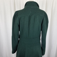 Vintage Belted Winter Wool Shawl Collar Skater Swing Twirl Coat Peacoat Womens S