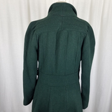 Vintage Belted Winter Wool Shawl Collar Skater Swing Twirl Coat Peacoat Womens S