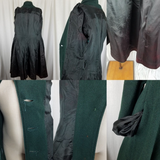 Vintage Belted Winter Wool Shawl Collar Skater Swing Twirl Coat Peacoat Womens S