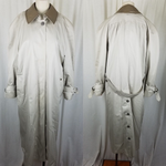 Etienne Aigner Insulated Long Maxi Leather Collar Trench Coat Womens 16W Plus