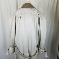 Etienne Aigner Insulated Long Maxi Leather Collar Trench Coat Womens 16W Plus